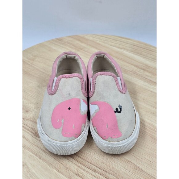 Buckfeet Elephant Slip ON Canvas Sneakers Girls Toddler Sz 8 - Picture 1 of 7